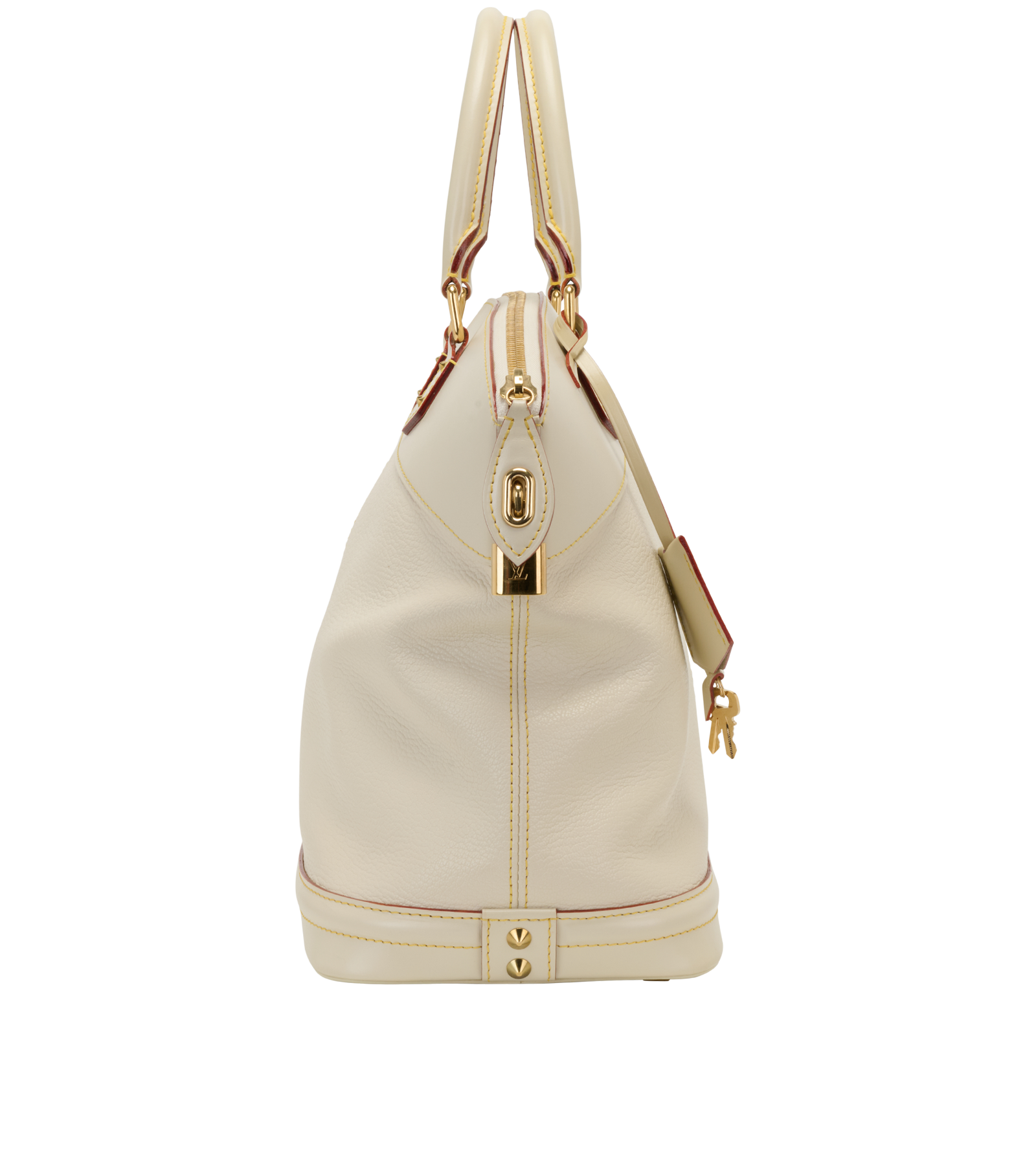 Lockit MM, &pound;595, Handbags, Cream, Leather, Side view